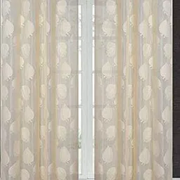 jars collections Set of 2 Leaf Pattern Blackout Door Curtains-picture-35