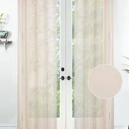 deco window Pack of 2 Floral Print Long Door Curtain-picture-15