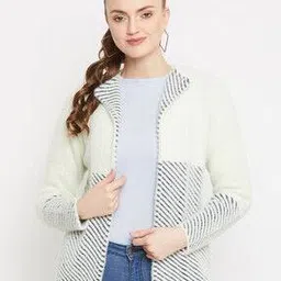 zigo Striped Wool Cardigan with Insert Pockets-picture-51