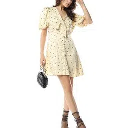 miss selfridge Satin Bow Print Mini Dress-picture-28