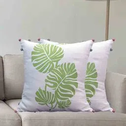 design gaatha home living Leaf Printed Cotton Cushion Cover-picture-33