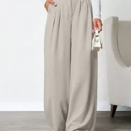 leriya fashion Women High-Rise Relaxed Fit Trousers image 1