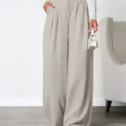 hivora Women Relaxed Fit Single-Pleated Trousers-picture-11