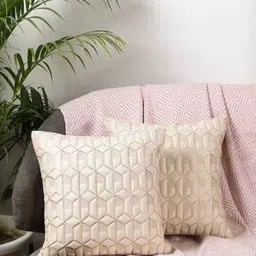 monkdecor Set of 2 Embroidered Cushion Covers 12" x 12"-picture-47