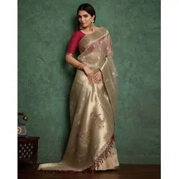 ri-wah Women Design Cutwork Satin Silk Traditional Saree-picture-18