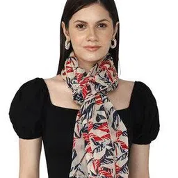 aditi wasan Leaf Print Woolen Stole-picture-26