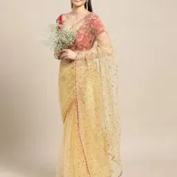 zeelpin Embellished Sheer-Through Saree-picture-46
