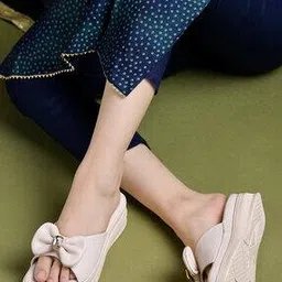 shoetopia Women Open-Toe Slip-On Platforms with Bow Applique-picture-10