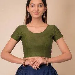 bindigasm's advi Women Patterned Stretchable Slip-On Blouse-picture-45