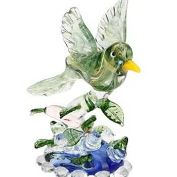 afast Bird Ready to Fly From a Tree Crystal Glass Showpiece-picture-27