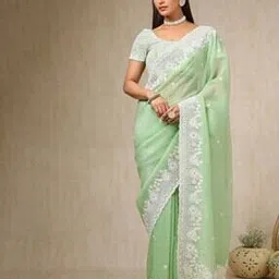 soch Women Embroidery Saree with Blouse Piece-picture-17