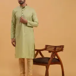 namaskar Self-Design Kurta with Mandarin Collar-picture-21