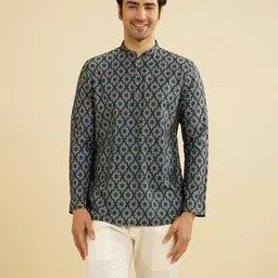 manyavar Men Regular FitLong Kurta-picture-32