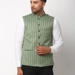 neudis Striped Nehru Jacket-picture-34