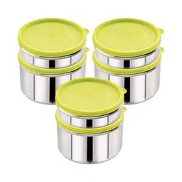 Set of 6 Easy Lock Stainless Steel Food Containers-image-55