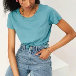 max Women Regular Fit Round-Neck T-Shirt image 1