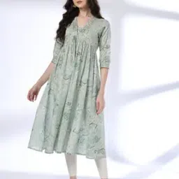 avaasa mix n' match Women Printed Alia Cut Flared Kurta-picture-16