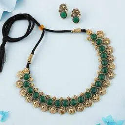 brado jewellery Women Stone-Studded Necklace & Earrings Set-picture-35