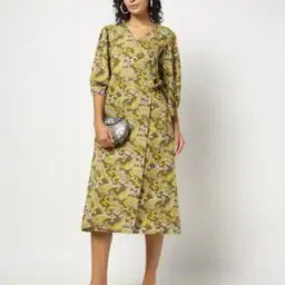 yousta Women Paisley Print Wrap Dress-picture-33