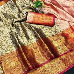 akshit fashion Women Floral Print Saree with Contrast Border -picture-38