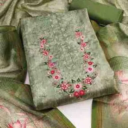 peachmode Women Embroidered Unstitched Dress Material-picture-40