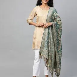 weavers villa Stole with Paisley Woven Motifs-picture-18