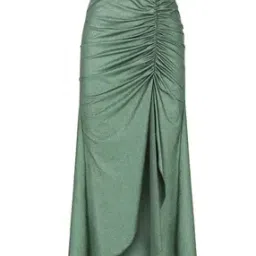 miakee Women Ruched-Front A-Line Skirt-picture-39