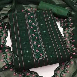 svaraa Women Embroidered 3-Piece Unstitched Dress Material-picture-40