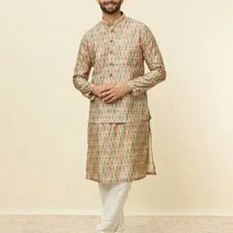 Men Regular Fit Sleeveless Nehru Jacket-image-5