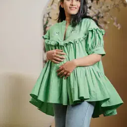 the drama mama Women Fit & Flare Dress with Short Sleeves-picture-43