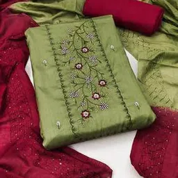 svaraa Women Embroidery Unstitched Dress Material-picture-15