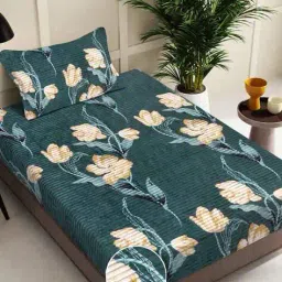 fabinaliv Floral Woollen Single Bedsheet image 1