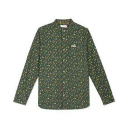 Floral Print Mandarin-Collar Shirt-image-61