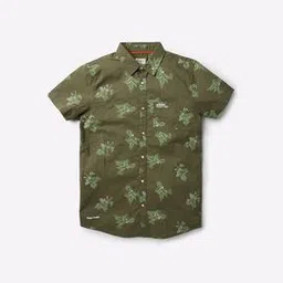 pepe jeans Leaf Print Shirt with Patch Pocket-picture-35