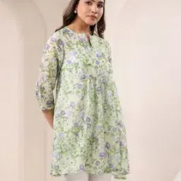 janasya Women Cotton Floral Printed A-Line Tunic-picture-46
