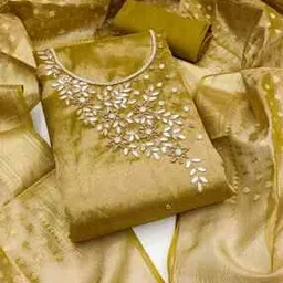 svaraa Women Embellished 3-Piece Unstitched Dress Material-picture-32