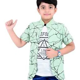 jam & sugar Printed Crew-Neck T-Shirt with Attached Shrug-picture-26