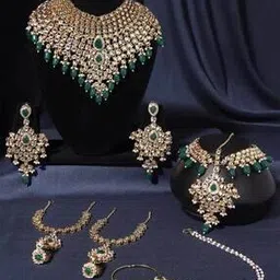 fabula Women Gold-Plated Kundan-Studded Multi-Piece Set-picture-16