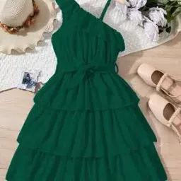 tior Girl One Shoulder Fit & Flare Dress-picture-43