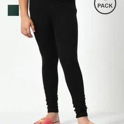 indiweaves Pack of 2 Girls Leggings with Elasticated Waist-picture-47