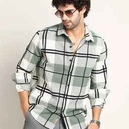 campus sutra Men Regular Fit Shirt with Spread Collar-picture-14