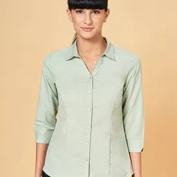annabelle by pantaloons Women Regular Fit Spread Collar Shirt-picture-29