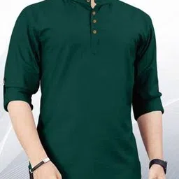 royalscout Men Regular Fit Short Kurta with Mandarin Collar-picture-35