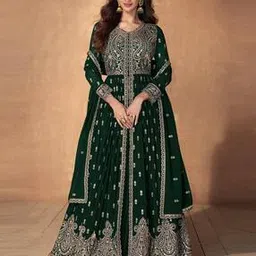 miss ethnik Women Embellished Anarkali Kurta & Skirts with Dupatta-picture-48