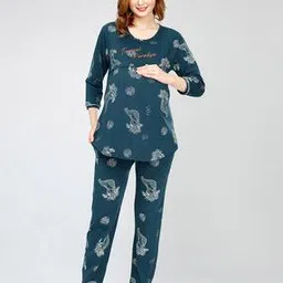 zeyo Women Tropical Print Knitted Top & Pyjamas Set-picture-37