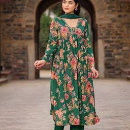 juniper Women Floral Print Flared Kurta Set-picture-33