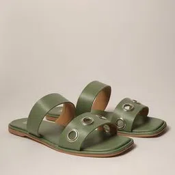 buda jeans co Strappy Slip-On Sandals with Metal Accent-picture-17