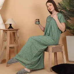 sweet dreams Women Floral Print Nighti image 1