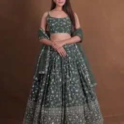 jihu culture Women Embellished Flared Lehenga Choli Set-picture-30