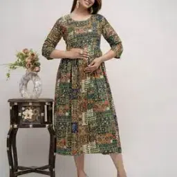 mialo fashion x ag Women Printed Round-Neck Anarkali Kurta-picture-11